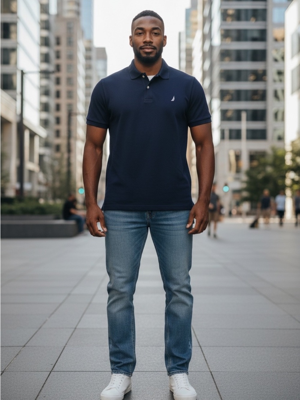 Nautica Men's Navy Short Sleeve Polo